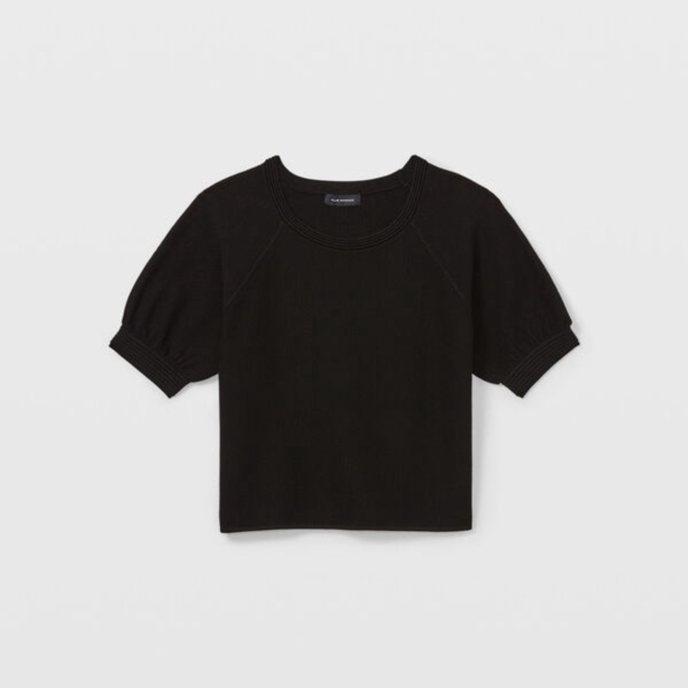 Club Monaco Puff Sleeve Sweater, Black